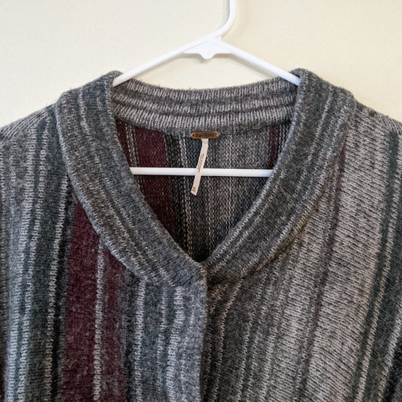 Free People  Striped Knit Poncho - Picture 4 of 11